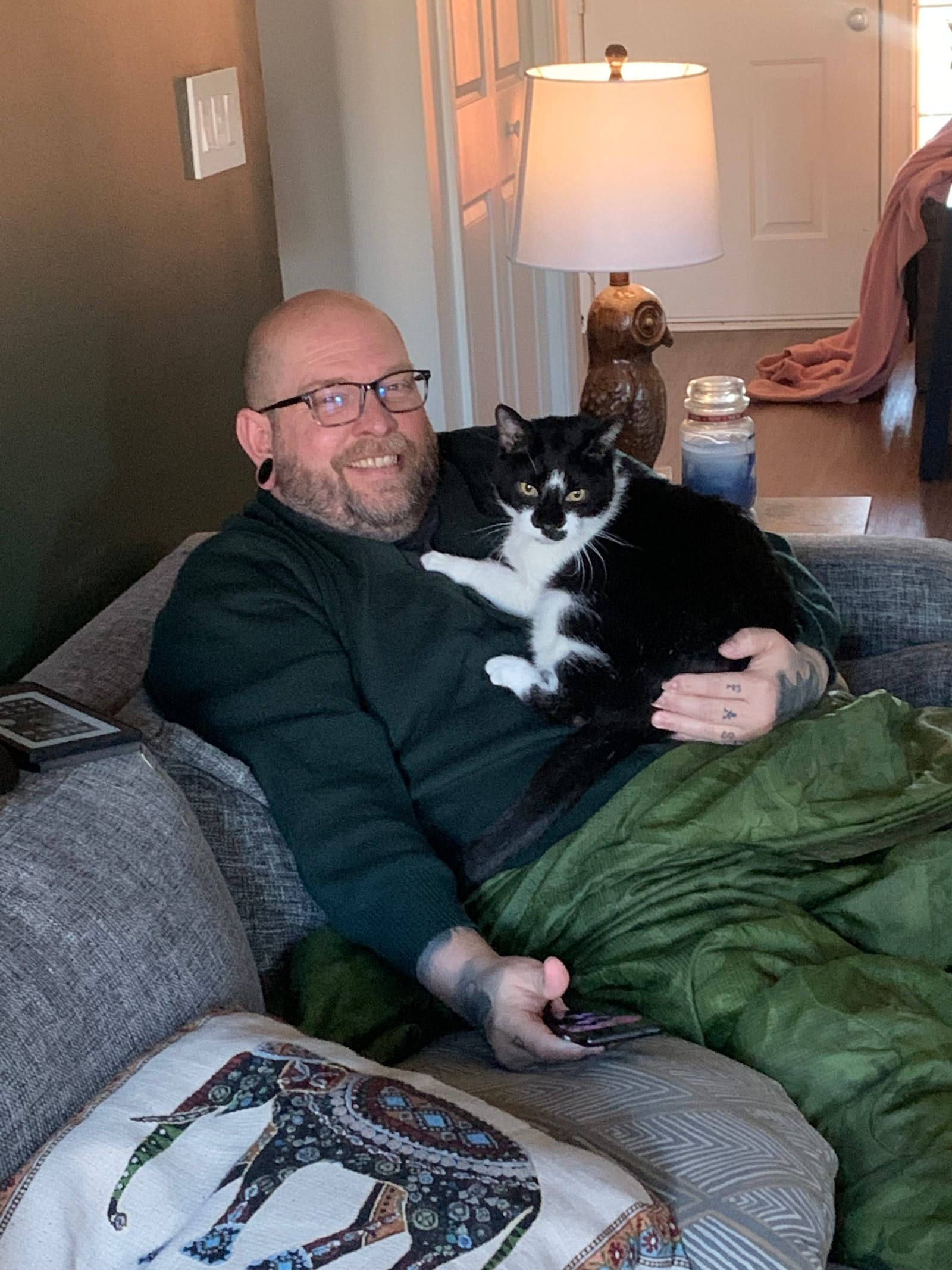 Oliver the tuxedo cat.