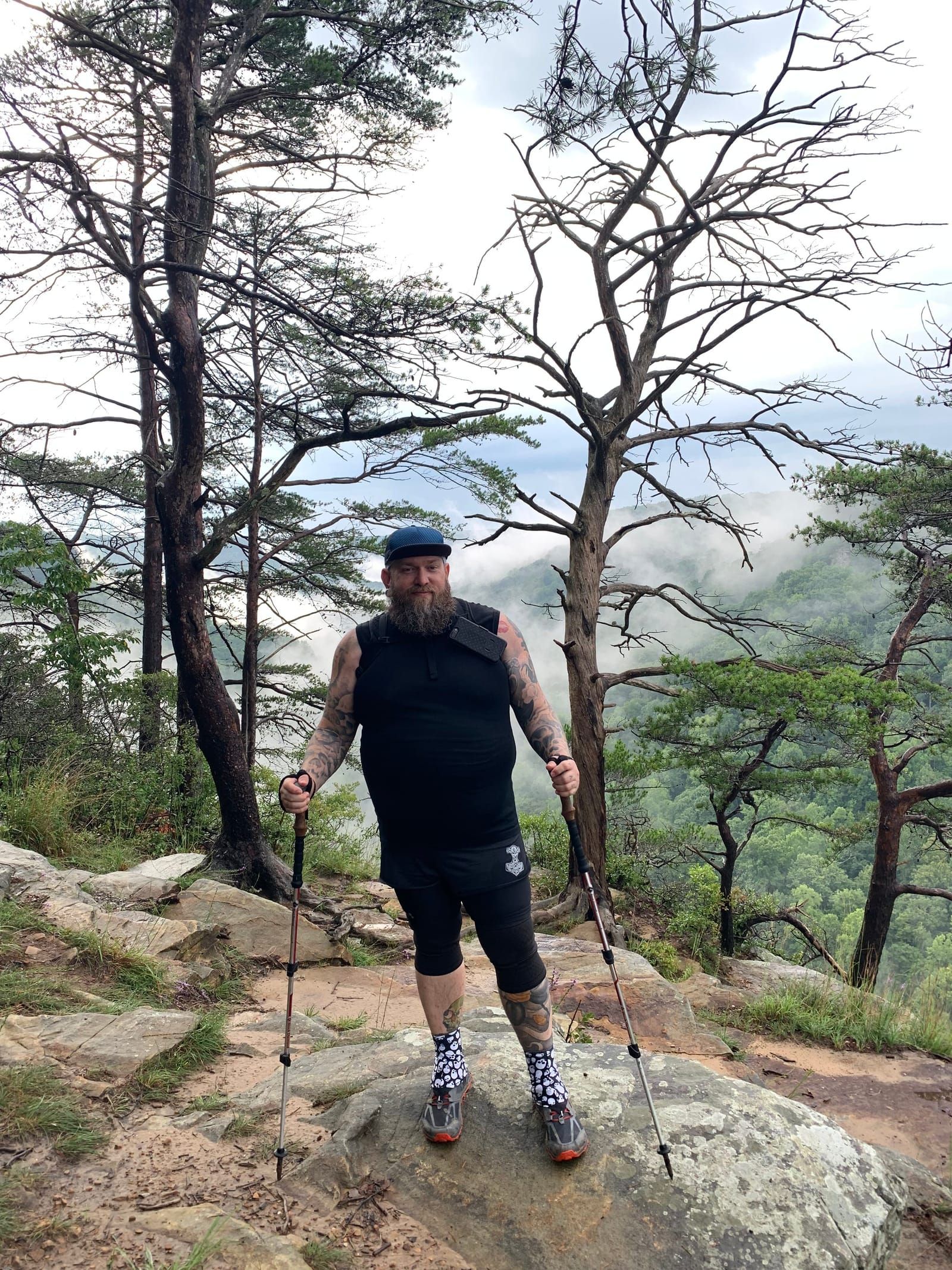 Photo of me at the top of the bluffs.