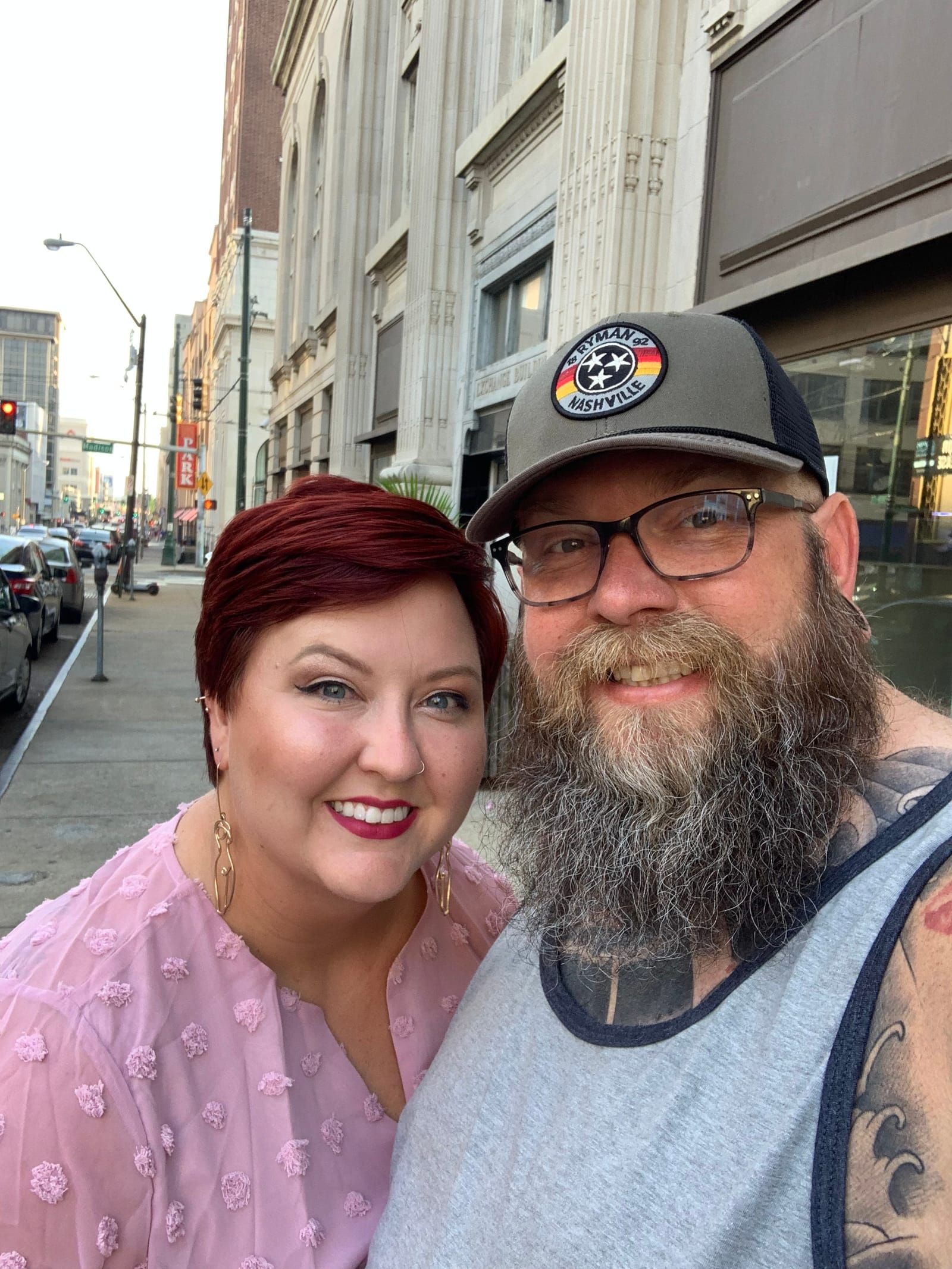 A selfie of Mike and Rachelle in Memphis.
