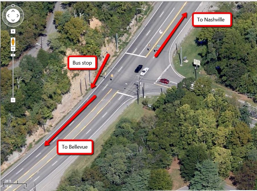 Dangerous bus intersection