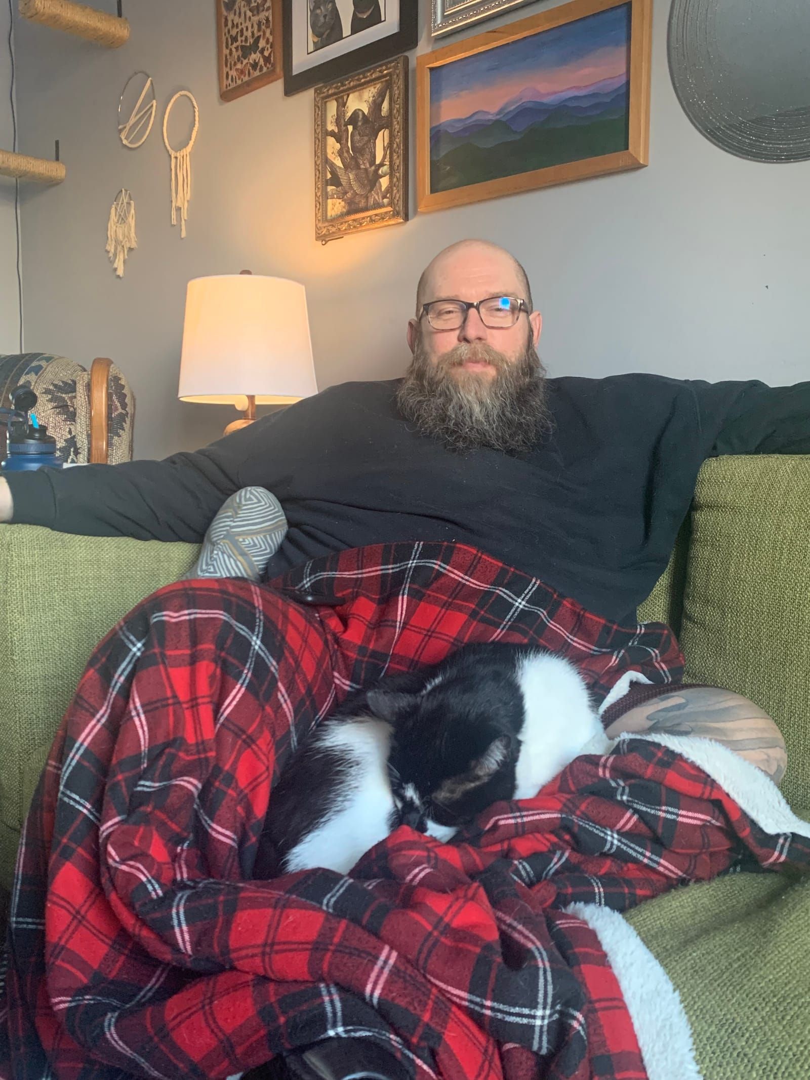 Oliver the tuxedo cat.