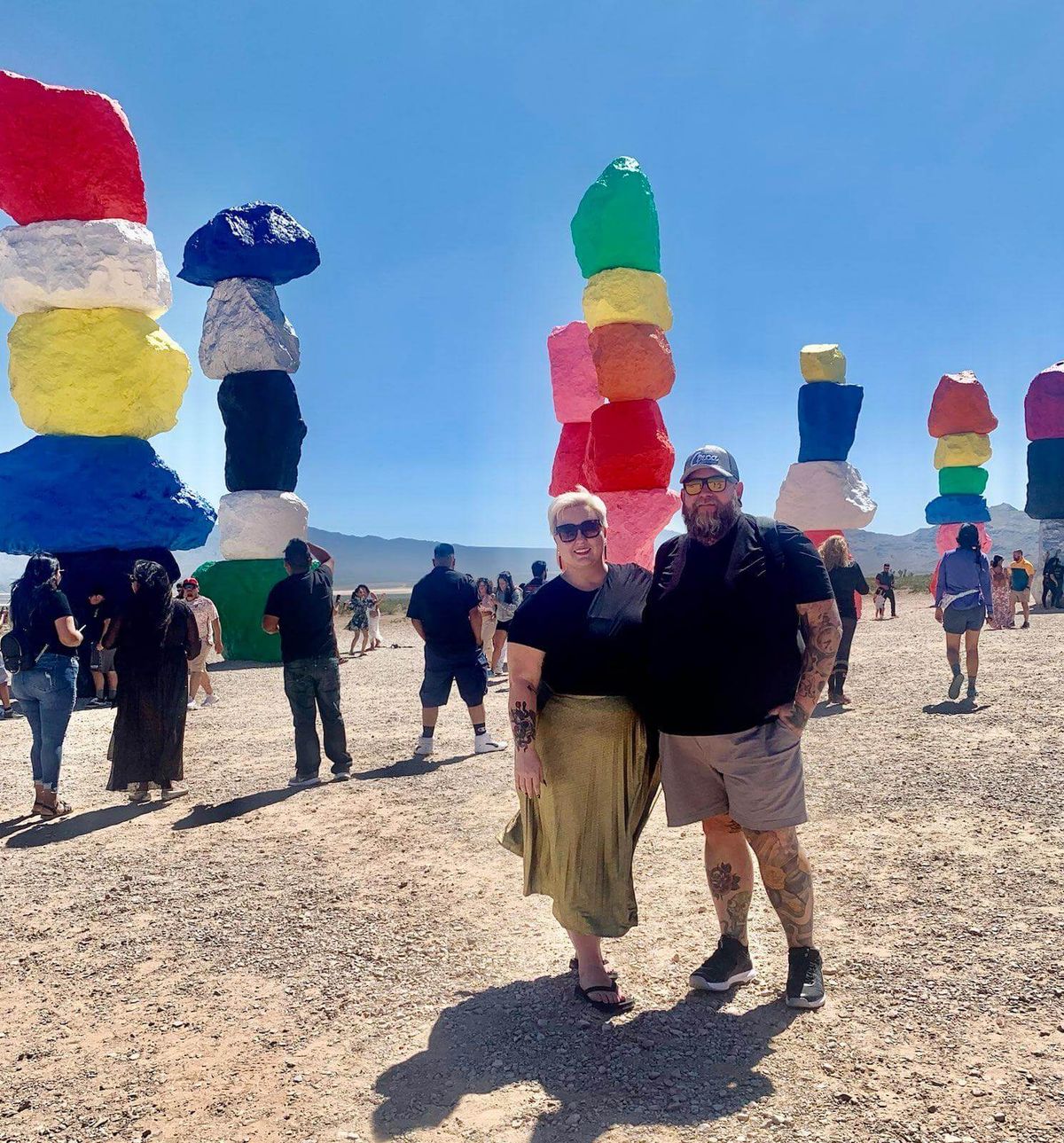 Mike and Rachelle posing.