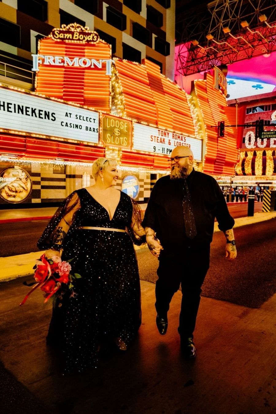 Mike and Rachelle posing.