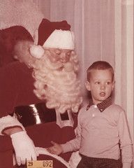 Santa and Mark -- Vintage 1959 Santa